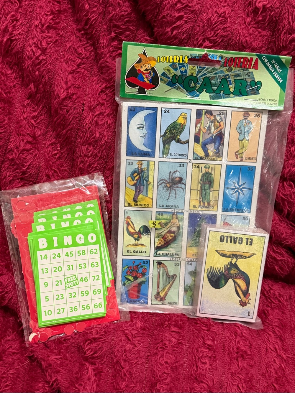 Lotería & Bingo Game Set - Green/Multicolor